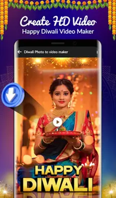 Diwali Video Maker android App screenshot 1