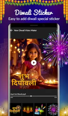 Diwali Video Maker android App screenshot 2